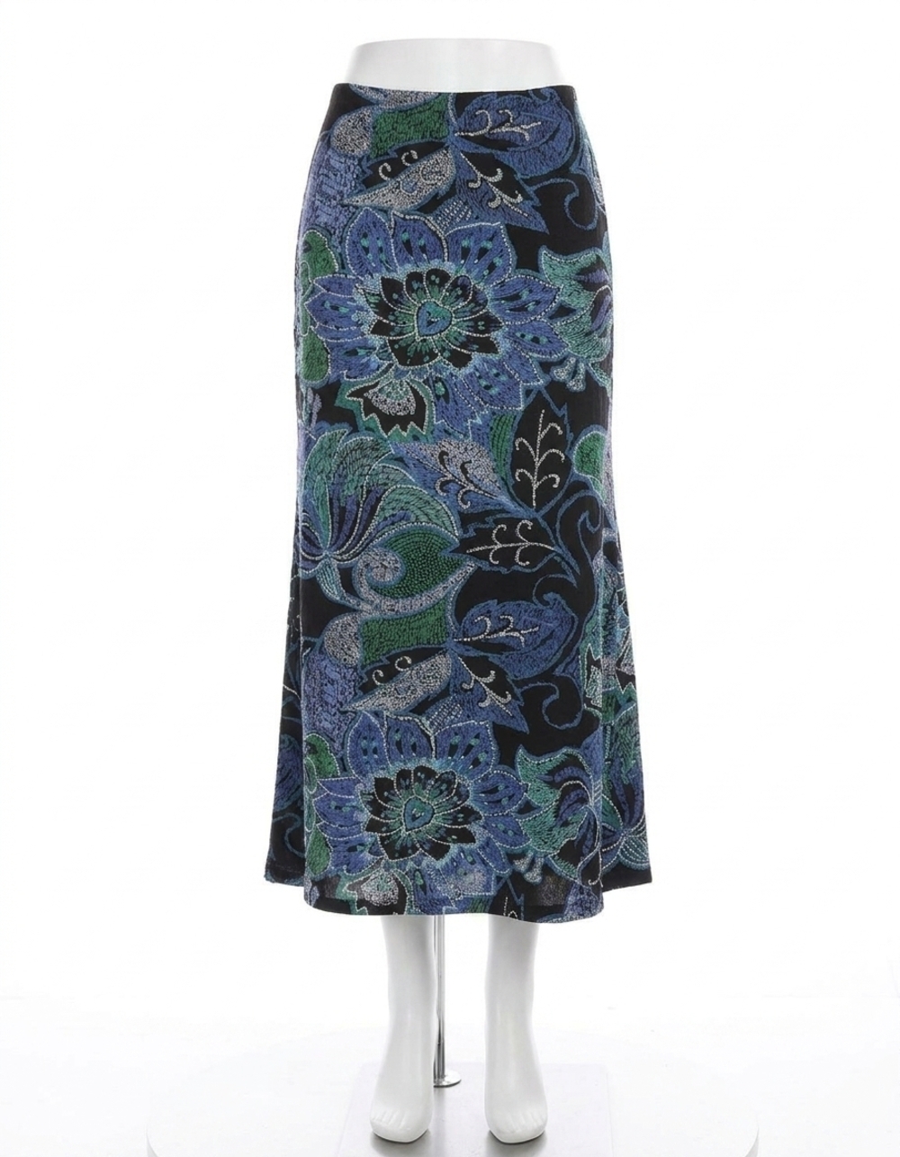 NEW KAREN KANE side slit midi skirt in print